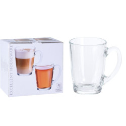 Set de 4 mugs en verre