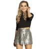 Minijupe Sequins argent M