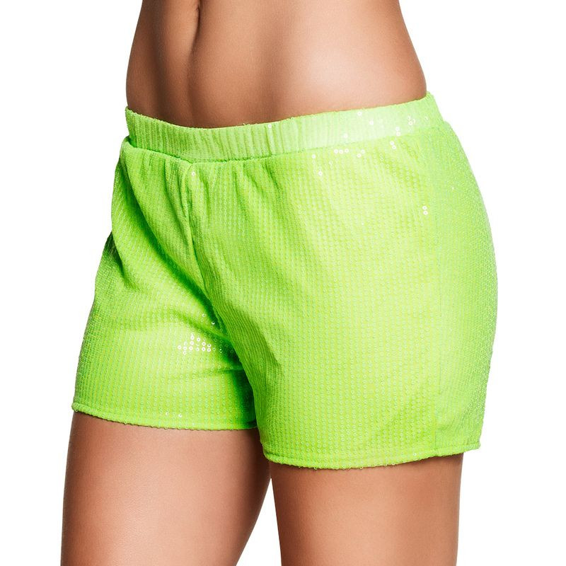 Short sequins vert fluo