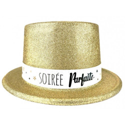 Chapeau pailleté or