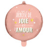 Ballon foil ''Le tout arrosé de joie et d'amour''