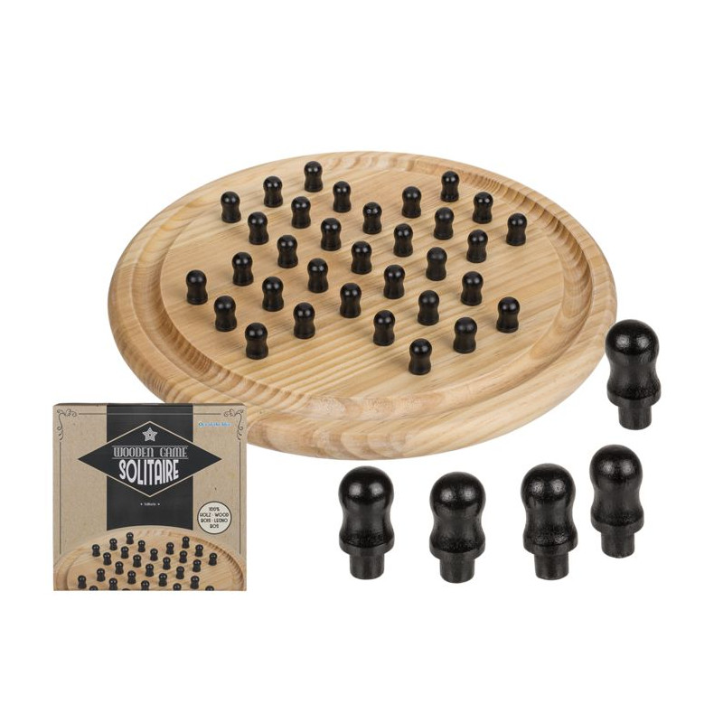 Jeu du solitaire en bois