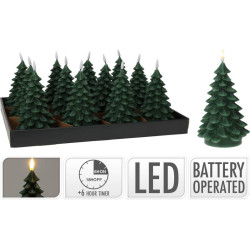 Bougie led sapin vert