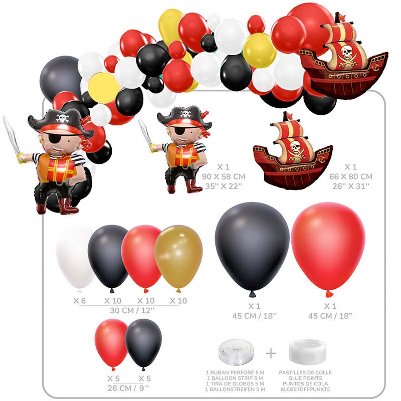 Kit 50 ballons Pirate