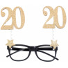 Lunettes pailletées or 20 ans