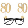 Lunettes pailletées or 80 ans