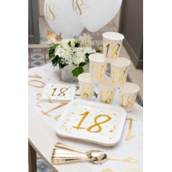 10 Assiettes blanc et or 60 ans