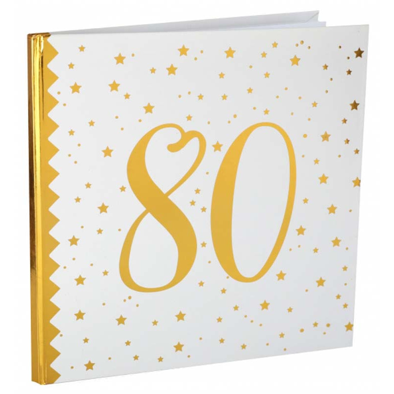 Livre d'or blanc et or 80 ans