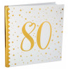 Livre d'or blanc et or 80 ans