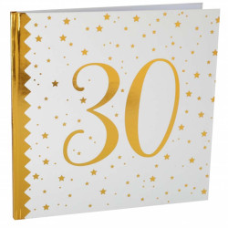 Livre d'or blanc et or 30 ans