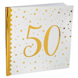 Livre d'or blanc et or 50 ans