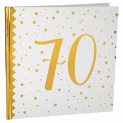 Livre d'or blanc et or 70 ans