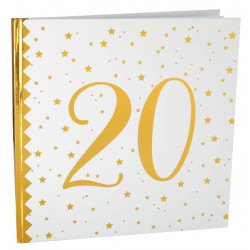 Livre d'or blanc et or 20 ans