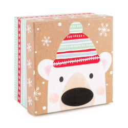 Boite carton carrée Noël