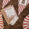 8 Invitations circus vintage