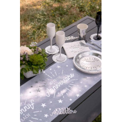 Chemin de table Etincelant argent