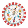 8 assiettes 23 cm CARNAVAL CIRCUS