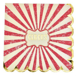 16 Serviettes circus vintage