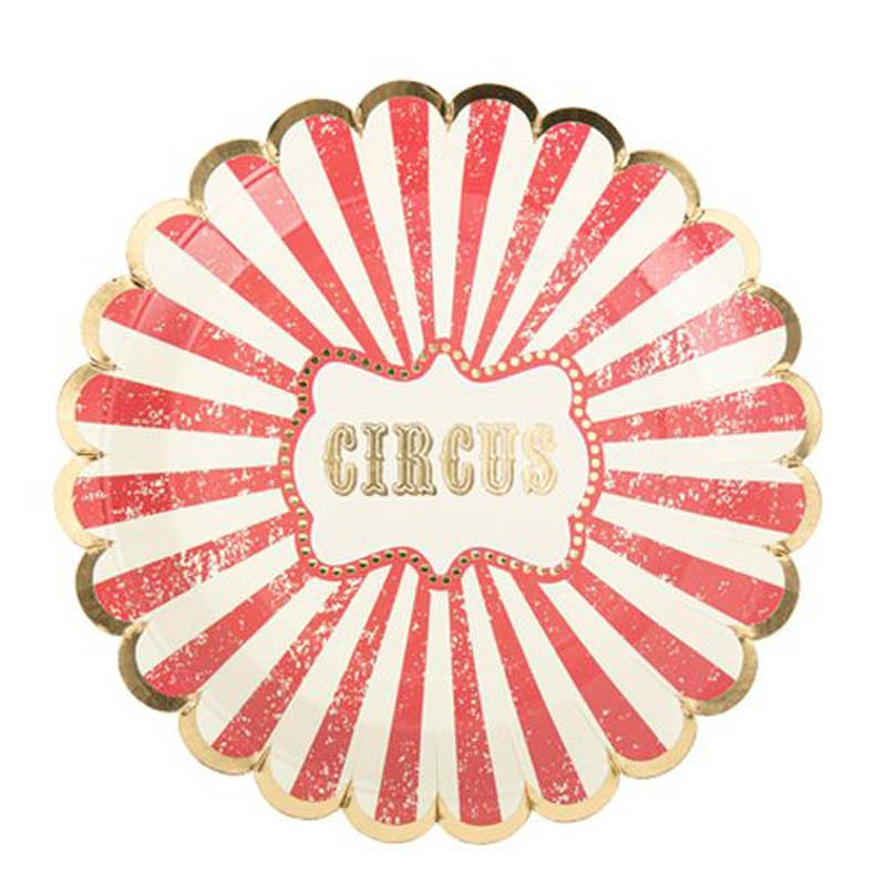 8 Assiettes circus vintage