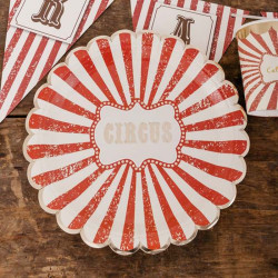 8 Assiettes circus vintage