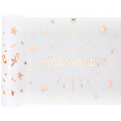 Chemin de table Anniversaire Etincelant 5m rose gold