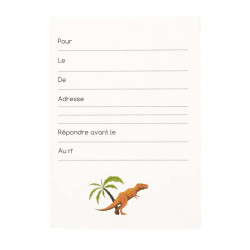 Cartes d'invitation dinosaure