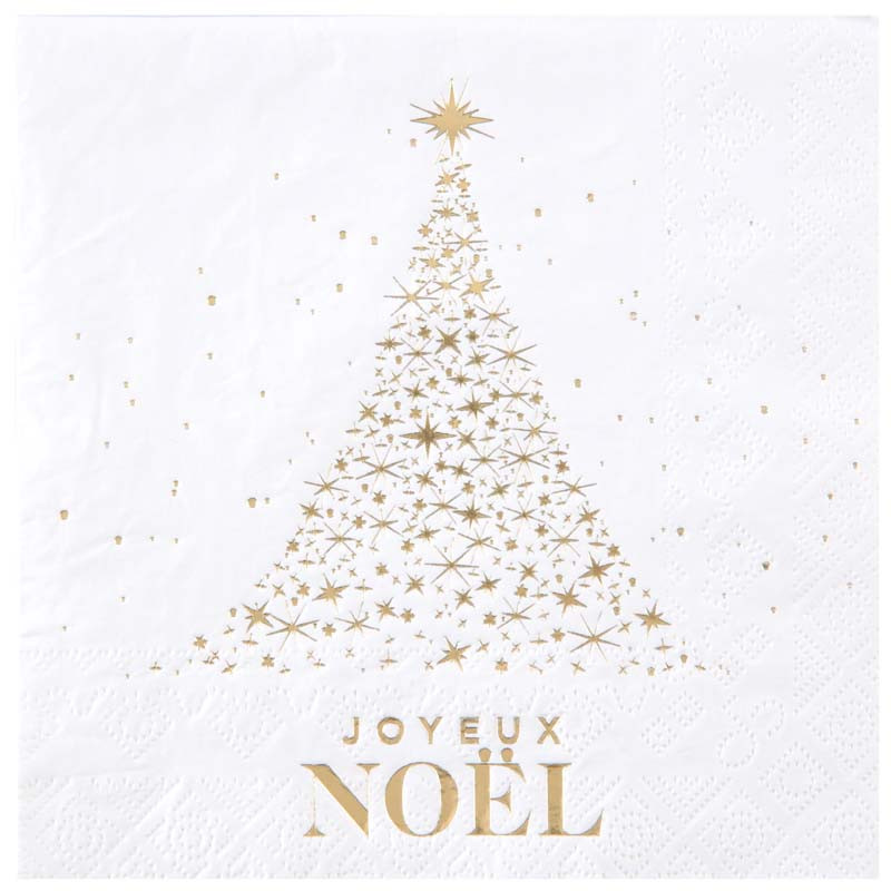 Serviettes Noël scintillant